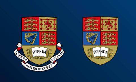 此前使用的校徽（左）、更新后的校徽（右）（图：帝国理工学院官网）