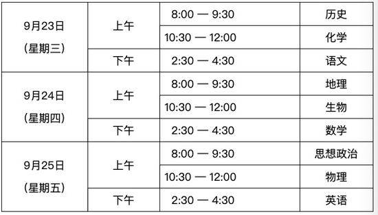 北京第二次学考合格考9月23日开考 19日开始网上注册