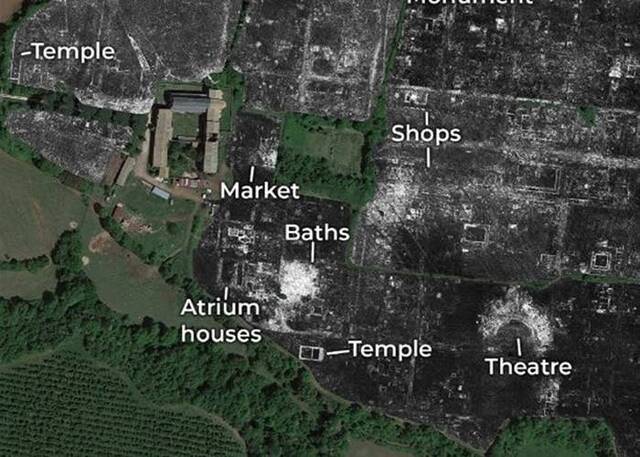 穿透地面的雷达技术扫描意大利古罗马城神庙市集痕迹清晰