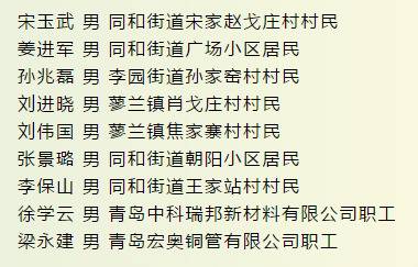 平度市见义勇为协会公布9名“扯被”救人的市民名单