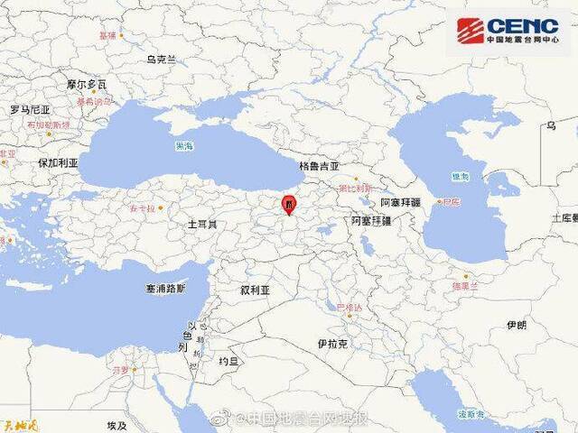 土耳其发生5.9级地震，震源深度10千米