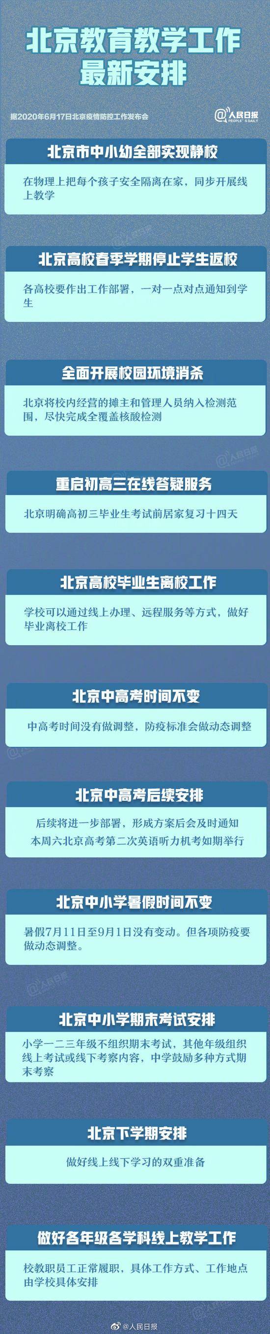 扩散周知！北京教育教学工作最新安排