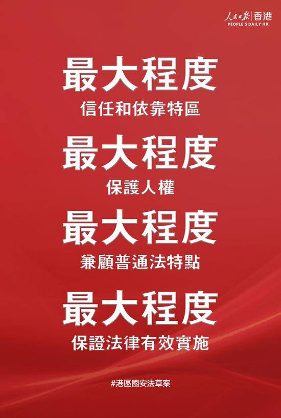 人民日报：维护国家安全立法，香港特区受信任有责任