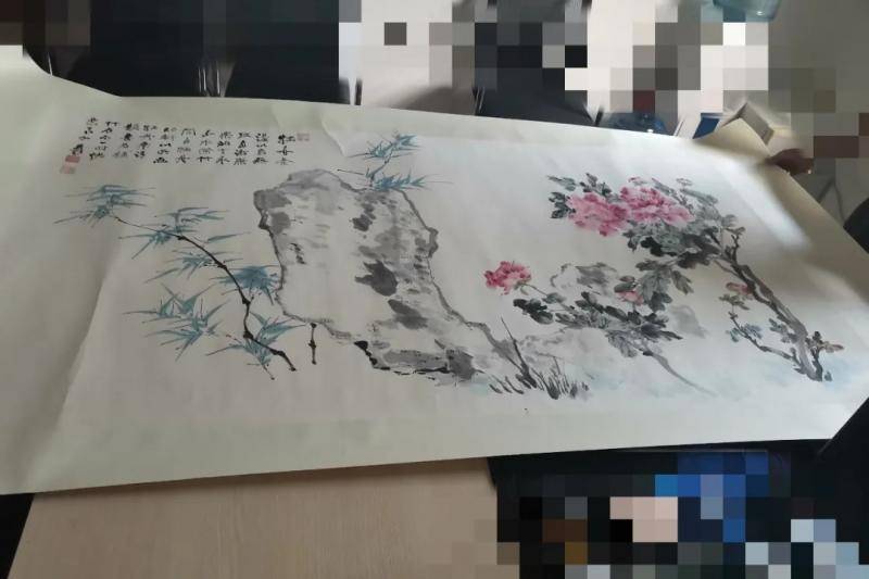 王大爷收藏的牡丹画“平安拱墅”微信公号图