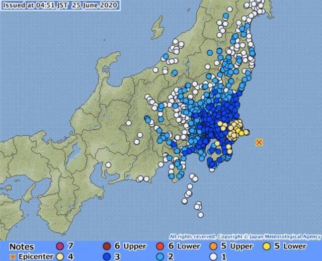 日本千叶县发生里氏6.1级地震系2011年大地震余震