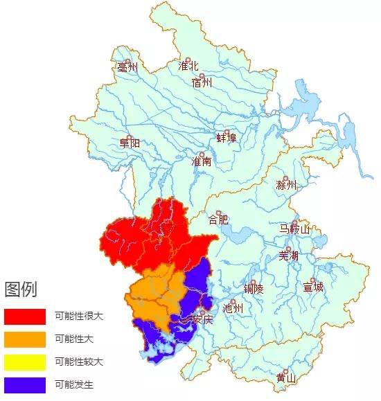 安徽发布山洪灾害气象预警 六安多地为红色预警