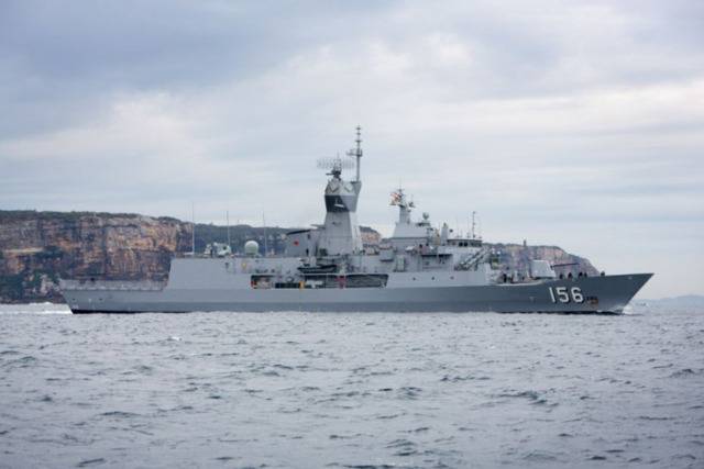 澳大利亚军舰。图源：澳大利亚皇家海军