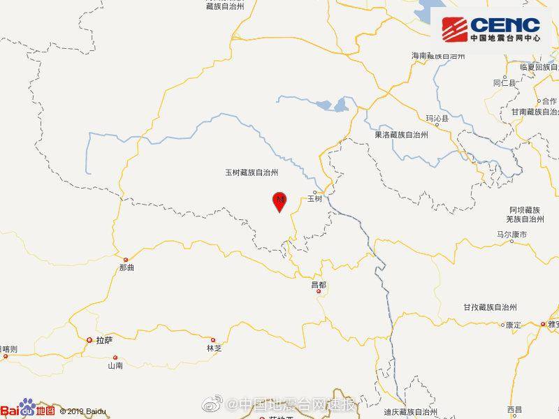 青海玉树州囊谦县发生3.2级地震 震源深度8千米