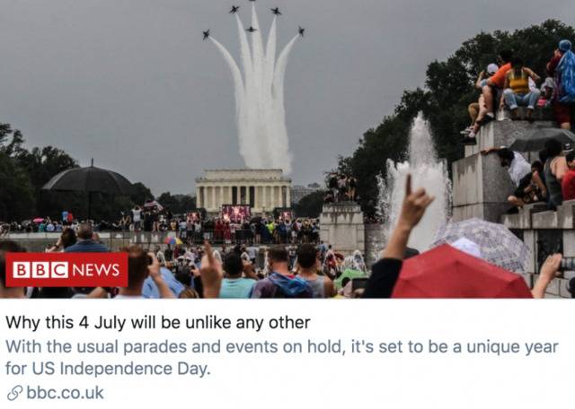 为什么今年的7月4日会和往年不一样？/ BBC报道截图