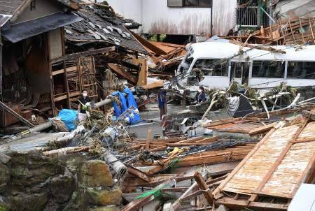 日本熊本县暴雨致44人死亡10人失踪自卫队参与搜救