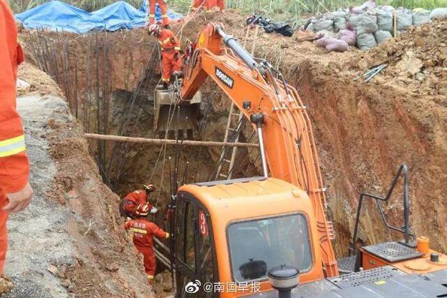 广西百色一在建工地发生塌方 1人被救3人不幸遇难