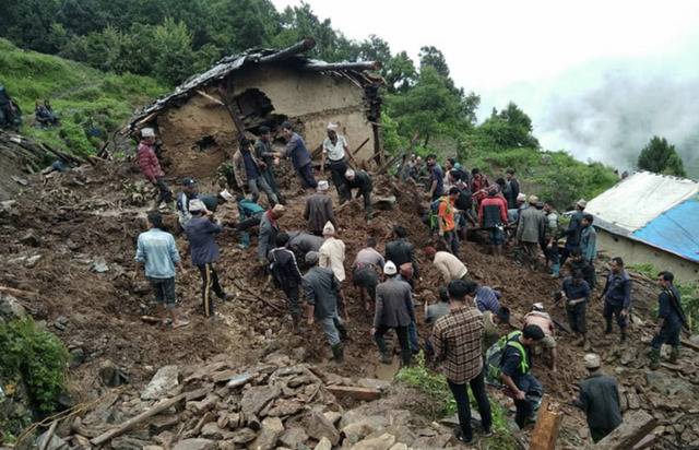 尼泊尔发生洪水和山体滑坡 一个月内已致85人死亡