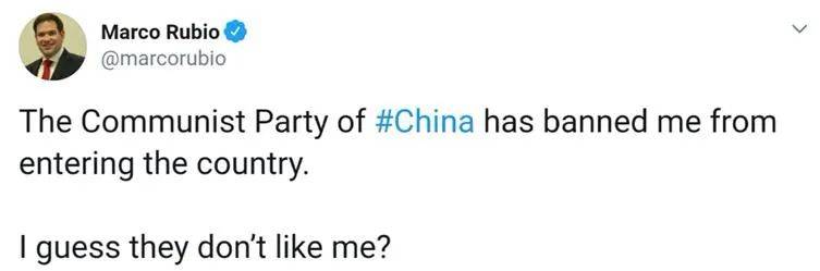 中国制裁了这两名美国政客后，美国网民的反应太逗了