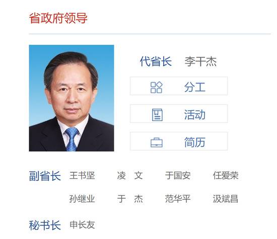 于杰辞去副省长职务，山东2个月来新增2名省委常委