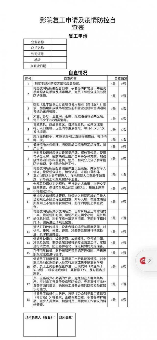 电影院回来了 这样的严格防疫措施可以放心看电影了