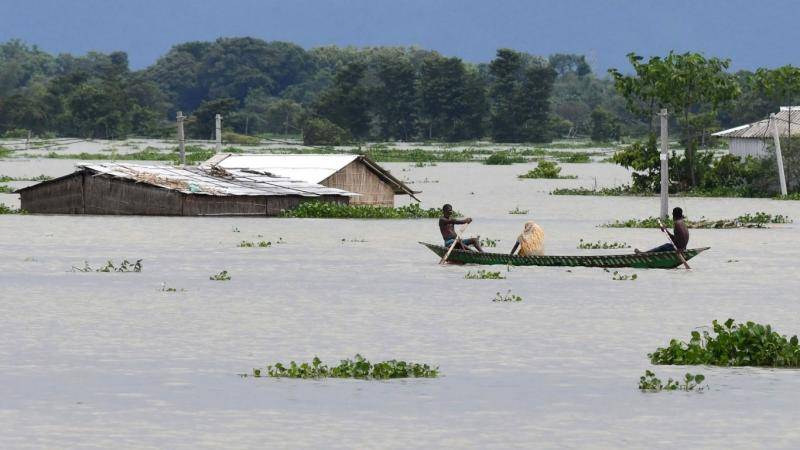 印度阿萨姆邦洪灾已致110人死亡540万人受灾