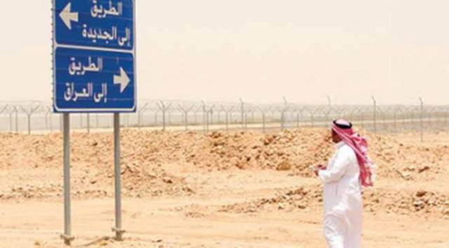 △伊拉克与沙特之间漫长的沙漠边境线图片来自沙特当地媒体