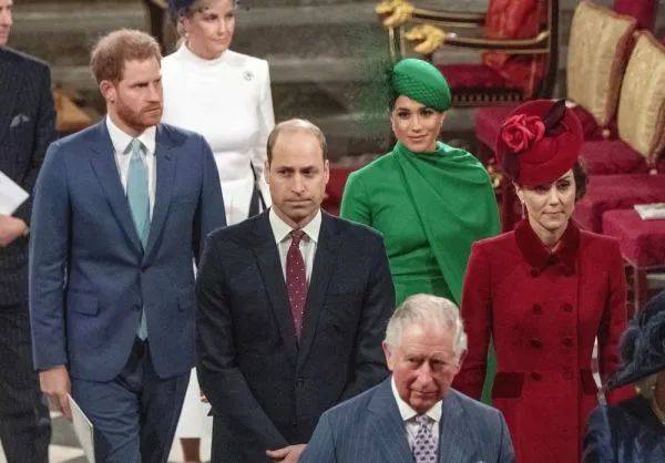 ▲资料图片：今年3月，威廉王子夫妇与哈里王子夫妇共同参加英联邦日纪念活动。（美联社）