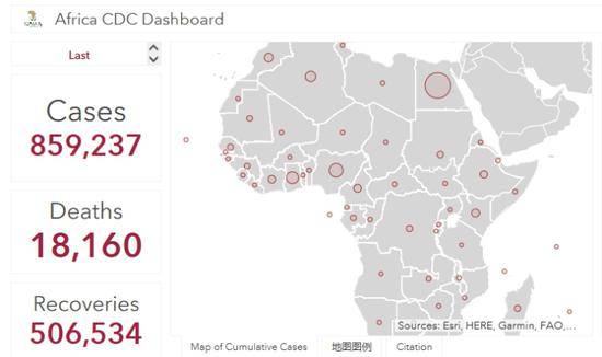 非洲地区新冠肺炎确诊病例累计超85.9万例