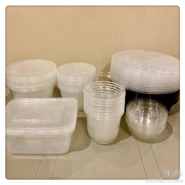 陈妍希整理的塑料餐盒