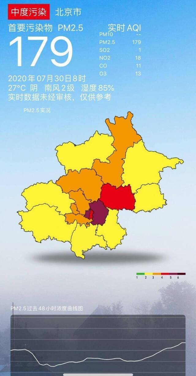 北京城区现空气重污染