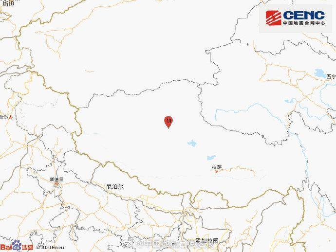西藏那曲市尼玛县发生4.3级地震，震源深度8千米
