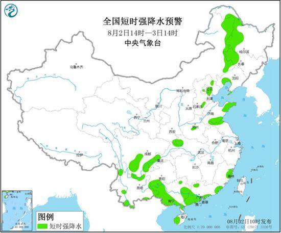 强对流天气蓝警京津冀等15省区市将有短时强降水