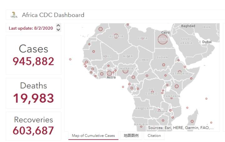 非洲地区新冠肺炎累计确诊病例超94万