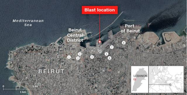 爆炸地点。图片来源：美国有线电视新闻网（CNN）