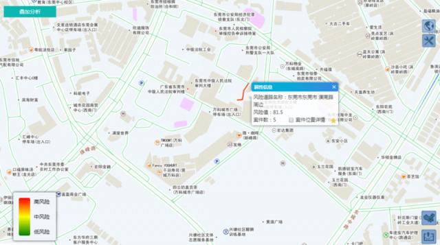 △广东省车辆水淹风险最高的道路图示
