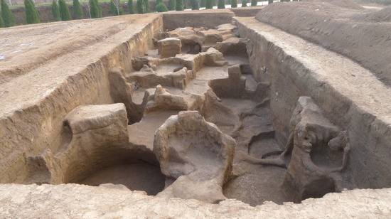 2012年1月，北大考古专业学生在周公庙遗址实习发掘区的“完工照”。
