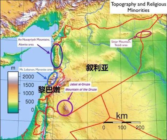 ▲山地为主的地形，使黎巴嫩成为了基督教在中东的“星星之火”