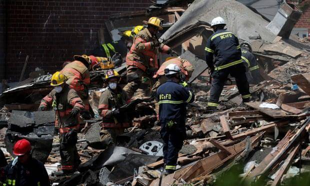 美国巴尔的摩燃气爆炸3座楼被炸平居民听到巨响以为飞机坠毁