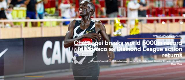 保持16年的5000米世界纪录被打破，切普特盖创历史