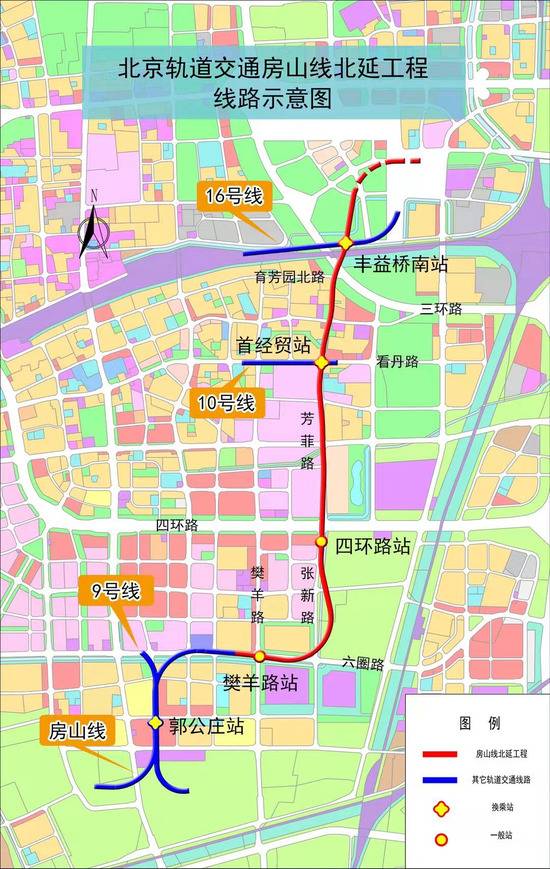 房山线北延线路图