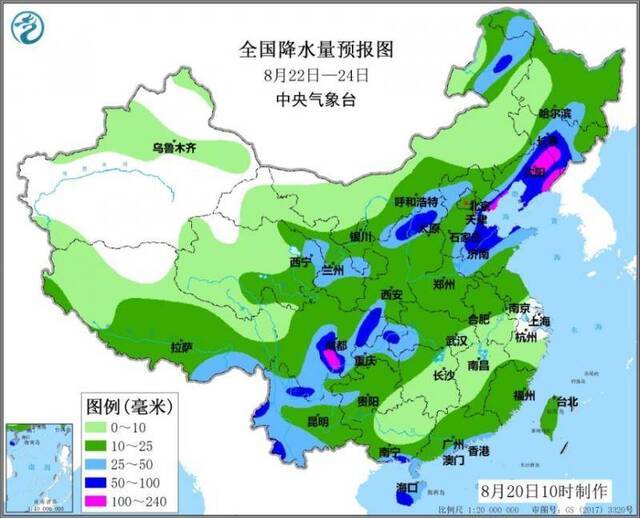 新一轮降雨过程22日启程四川盆地及辽宁将有大暴雨