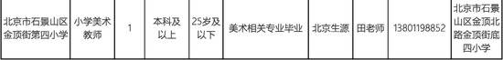 毕业生专场！北京石景山区教育系统事业单位招聘教师，部分岗位不限户籍