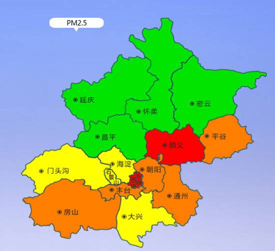 北京城区和东南部已进入轻中度污染