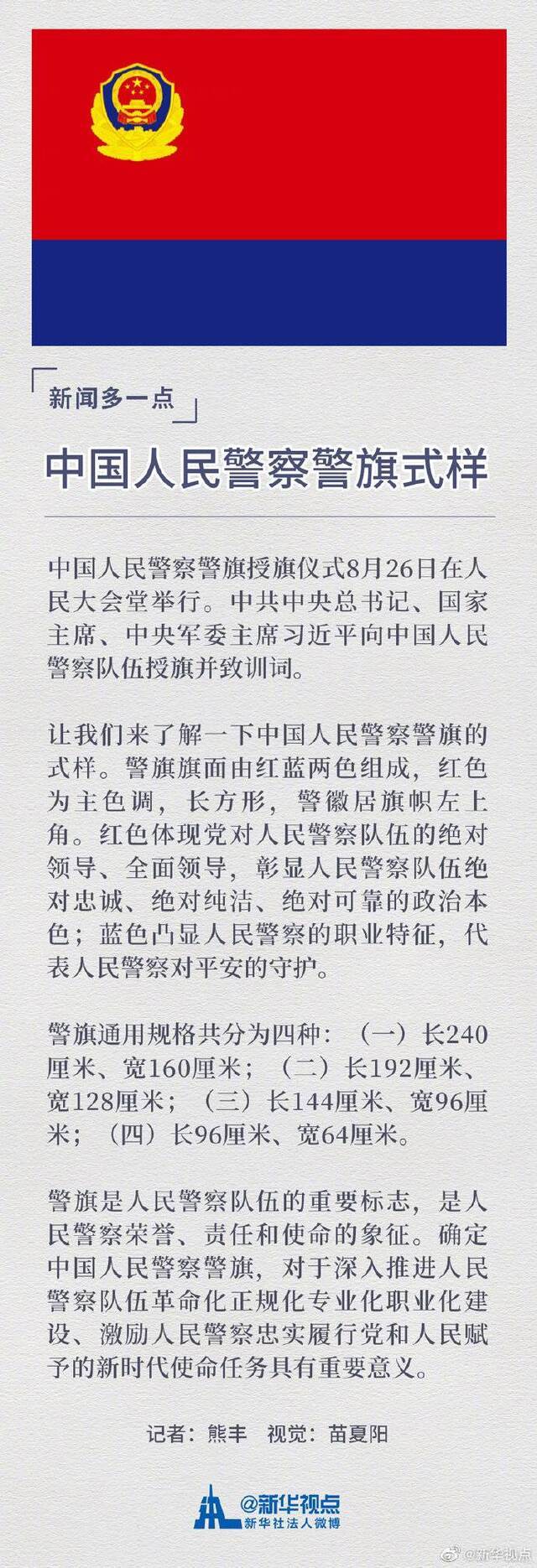 中国人民警察警旗式样公布