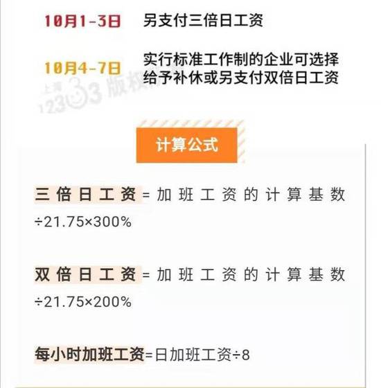 国庆中秋同一天 双节加班有6倍工资吗？人社部门回复