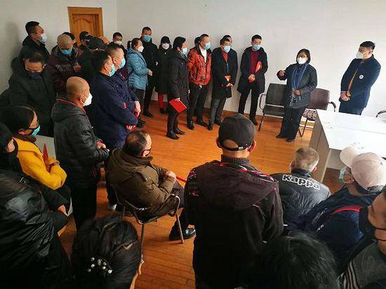 武汉疫情期间，付广荣组织重刑释放人员捐款。受访者供图。