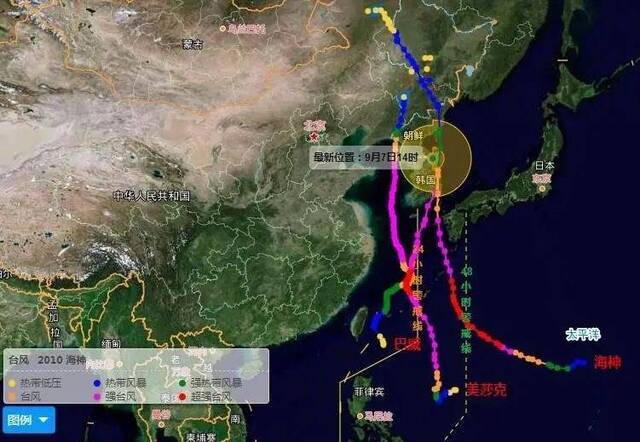 2020年第8号台风“巴威”、第9号台风“美莎克”和第10号台风“海神”都是一路向北的路径。中央气象台