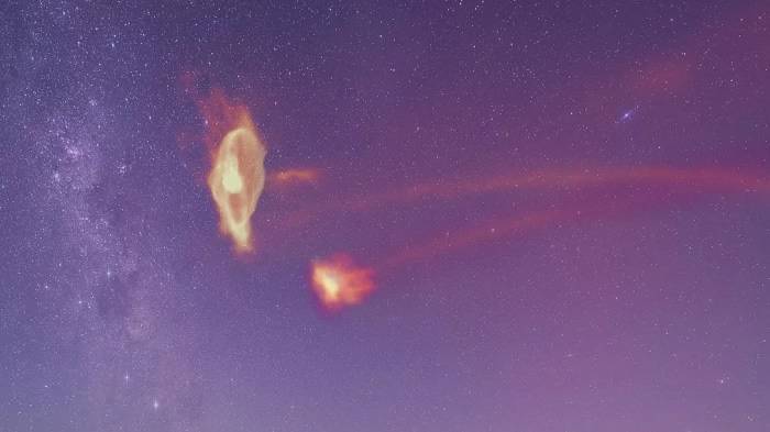 紫外/ X射线下观测麦哲伦星流（图自：Scott Lucchini/ Colin Legg）