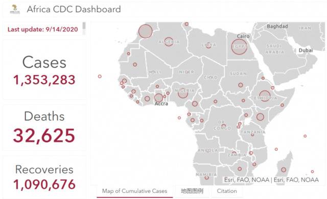 非洲大陆新冠肺炎确诊病例累计超135万例