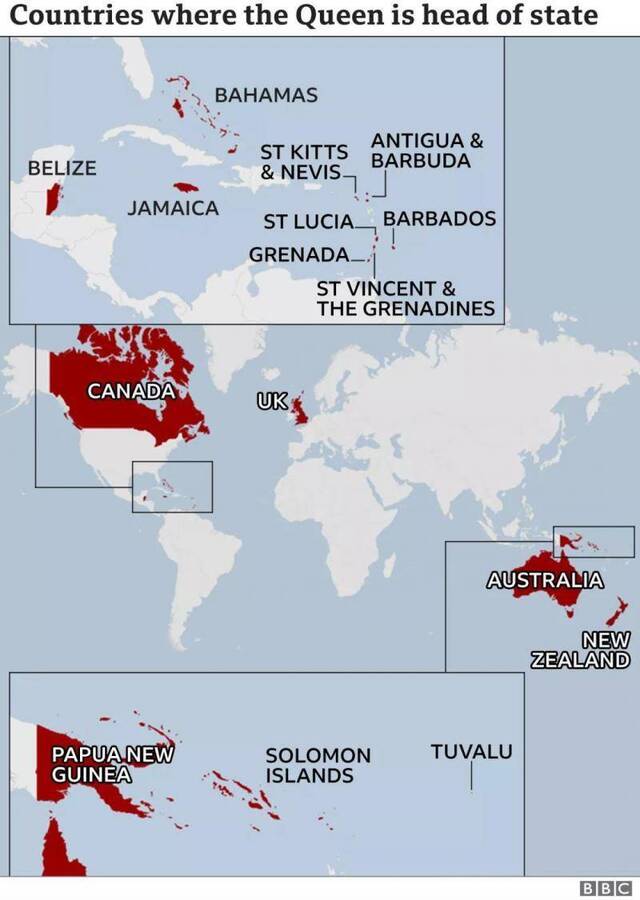 巴巴多斯要“炒了”英女王？原来这些国家的元首都是英女王