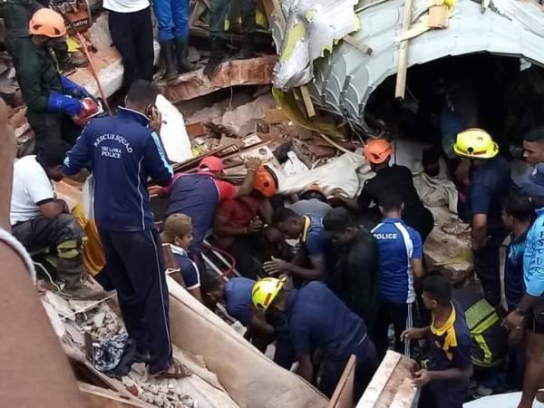 斯里兰卡一建筑物倒塌 至少1人身亡