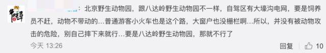 给老虎送餐？北京野生动物园内，女孩坐车顶游园！