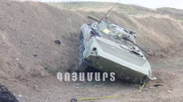 亚美尼亚陆军缴获阿塞拜疆陆军BMP-2步兵战车图源：亚美尼亚国防部