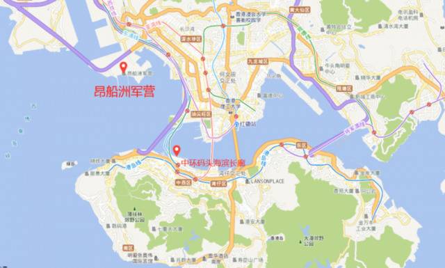 军舰在香港的“新家”，在驻港部队海军基地对岸