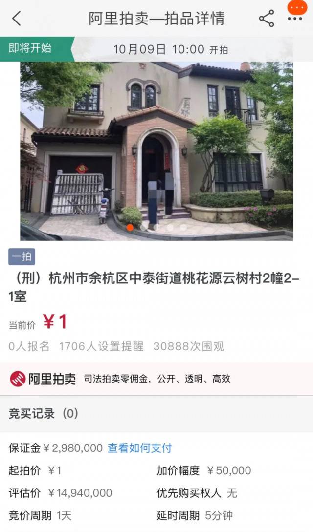 图片来源：阿里拍卖平台